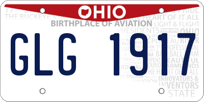 OH license plate GLG1917