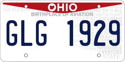 OH license plate GLG1929