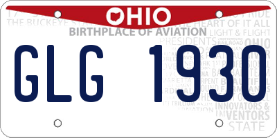 OH license plate GLG1930