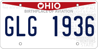OH license plate GLG1936