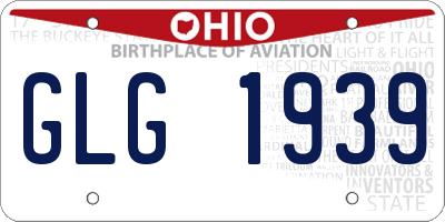 OH license plate GLG1939