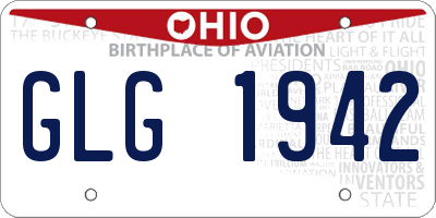OH license plate GLG1942