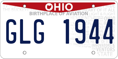 OH license plate GLG1944