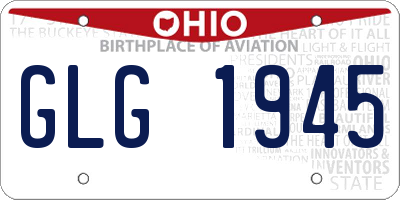 OH license plate GLG1945