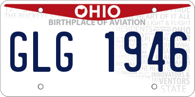 OH license plate GLG1946
