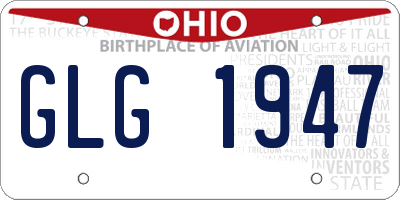 OH license plate GLG1947