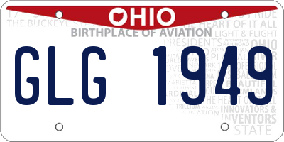 OH license plate GLG1949