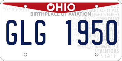 OH license plate GLG1950
