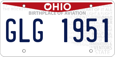 OH license plate GLG1951
