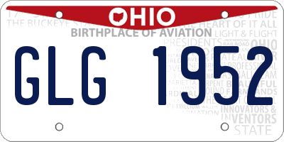 OH license plate GLG1952