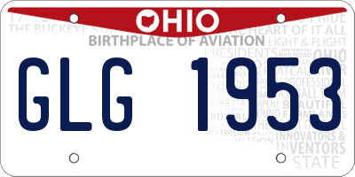 OH license plate GLG1953