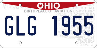 OH license plate GLG1955