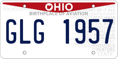 OH license plate GLG1957
