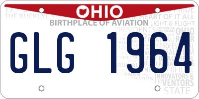 OH license plate GLG1964