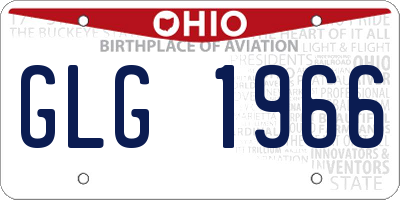 OH license plate GLG1966