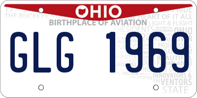 OH license plate GLG1969