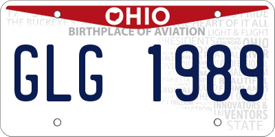 OH license plate GLG1989