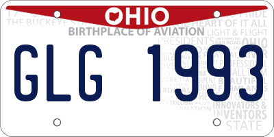 OH license plate GLG1993