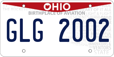 OH license plate GLG2002
