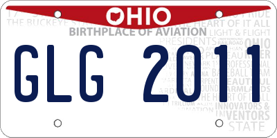 OH license plate GLG2011
