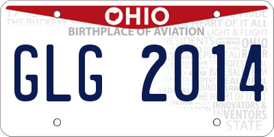 OH license plate GLG2014