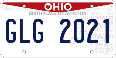 OH license plate GLG2021