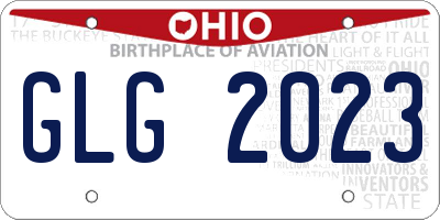 OH license plate GLG2023