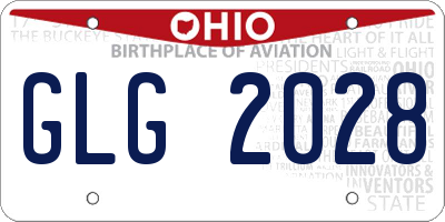OH license plate GLG2028