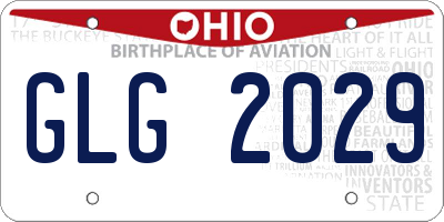 OH license plate GLG2029
