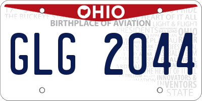 OH license plate GLG2044