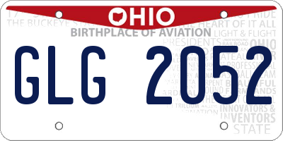 OH license plate GLG2052
