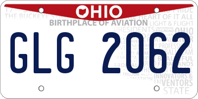 OH license plate GLG2062