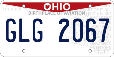 OH license plate GLG2067