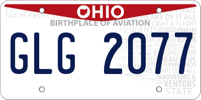 OH license plate GLG2077