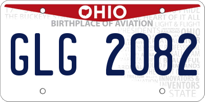 OH license plate GLG2082