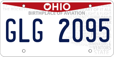 OH license plate GLG2095