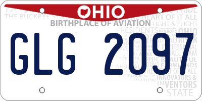 OH license plate GLG2097