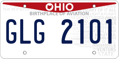 OH license plate GLG2101