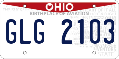 OH license plate GLG2103