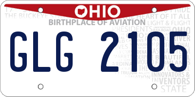 OH license plate GLG2105