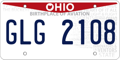 OH license plate GLG2108