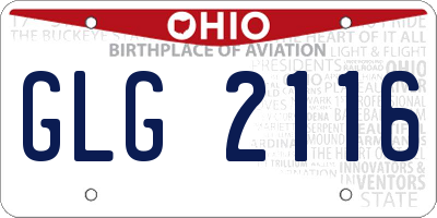 OH license plate GLG2116