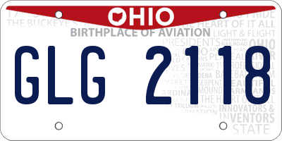OH license plate GLG2118