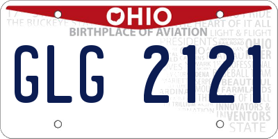 OH license plate GLG2121
