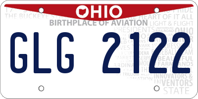 OH license plate GLG2122