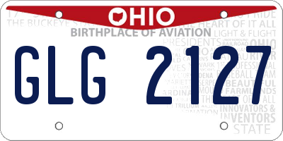 OH license plate GLG2127