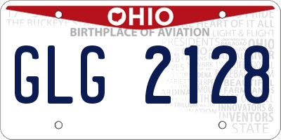 OH license plate GLG2128