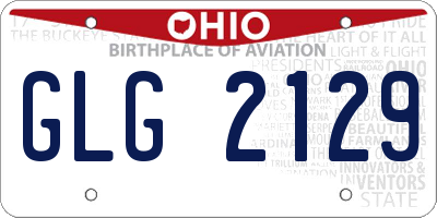 OH license plate GLG2129