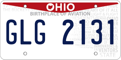 OH license plate GLG2131