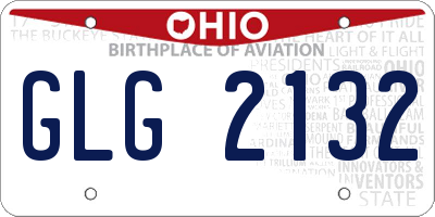 OH license plate GLG2132